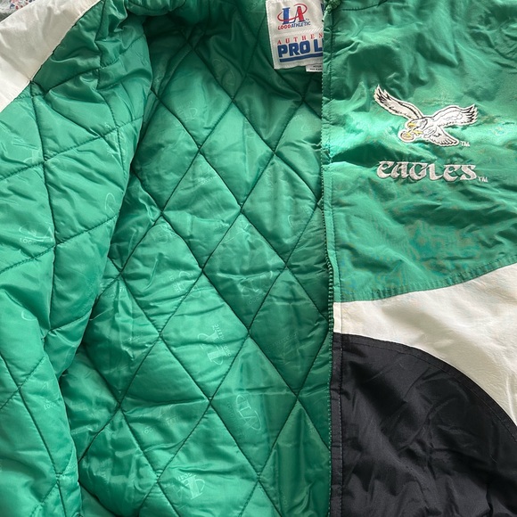 Philadelphia eagles retro Kelly green jacket authentic Pro Line 80s-90s - Picture 5 of 5